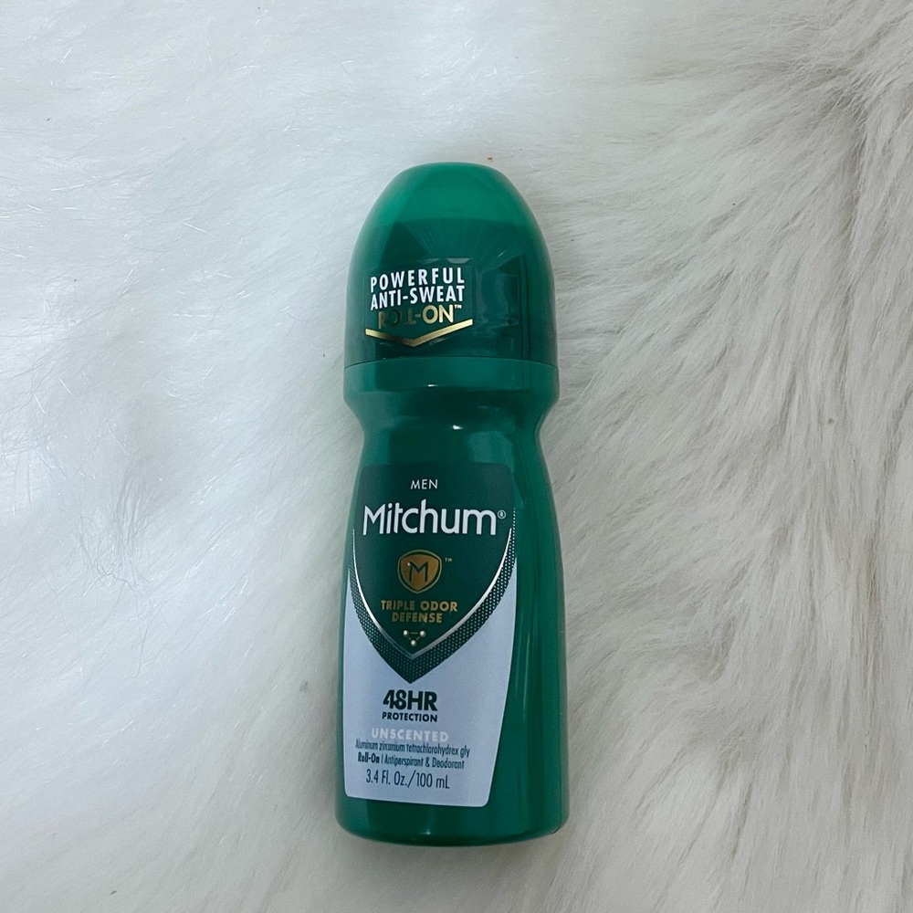 NEW Mitchum roll on 48h triple odor defense unscented 3,4oz